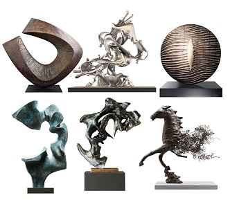 Modern Sculpture Installation Ornaments 3d model