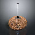 Modern Round Wicker Pendant Light With Natural Weave And Contemporary Design