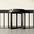 Modern Black Frame Revolving Door With Glass Panels And Sleek Design