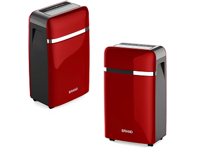 Red And Black BISINI Electric Shredder Daily Use Home Office Appliance 3d model