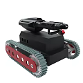 Black Tracked Robot With Red Gray Tracks And Top Device 3d model