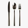 Sleek Modern Cutlery Set With Stainless Steel Knife Fork And Spoon