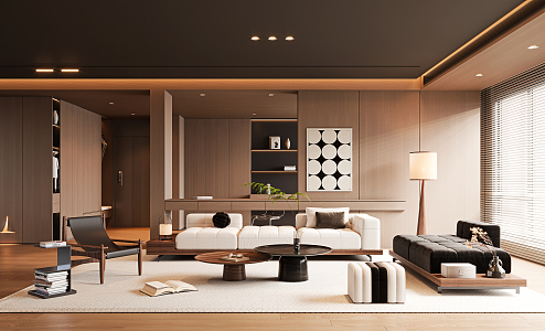 modern living room 3d model