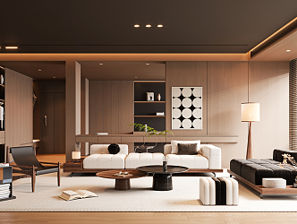 modern living room 3d model