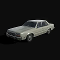 Classic Light Beige Four Door Sedan Car With Sleek Design And Retro Style