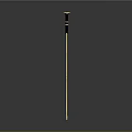 Ornate Golden Sword Featuring Black Checkered Design And Blue Gemstone Hilt