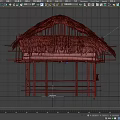 Traditional Rustic Thatched House With Thatch Roof And Wooden Support Structure