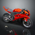 Orange Sport Motorcycle With Sleek Design Black Accents And Gray Seats