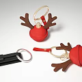 Modern Keychain Business Elk Bell Keychain 3d model