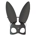 Black Rabbit Ears Headband With Leather Material And Metal Buckle Rivets