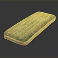 Green Inflatable Mattress With Marble Texture Light Colored Edges And Rectangular Shape