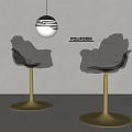 Modern Bar Counter Interior Design With POLIFORM Clear Acrylic Bar Stools And Gold Base