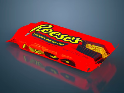 Reese's Peanut Butter Cups With Red Wrapper Chocolate And Peanut Butter Flavor 3d model