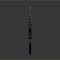 Ornate Fantasy Weapon With Sharp Purple Pink Blade And Intricate Decorative Hilt