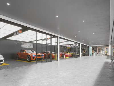 Modern Car Wash 3d model