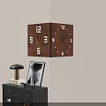 Modern Square Wooden Wall Clock With Clear Number Display For Home Decor