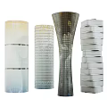 Modern Decorative Columns With Diverse Structural Designs And Patterns 3d model