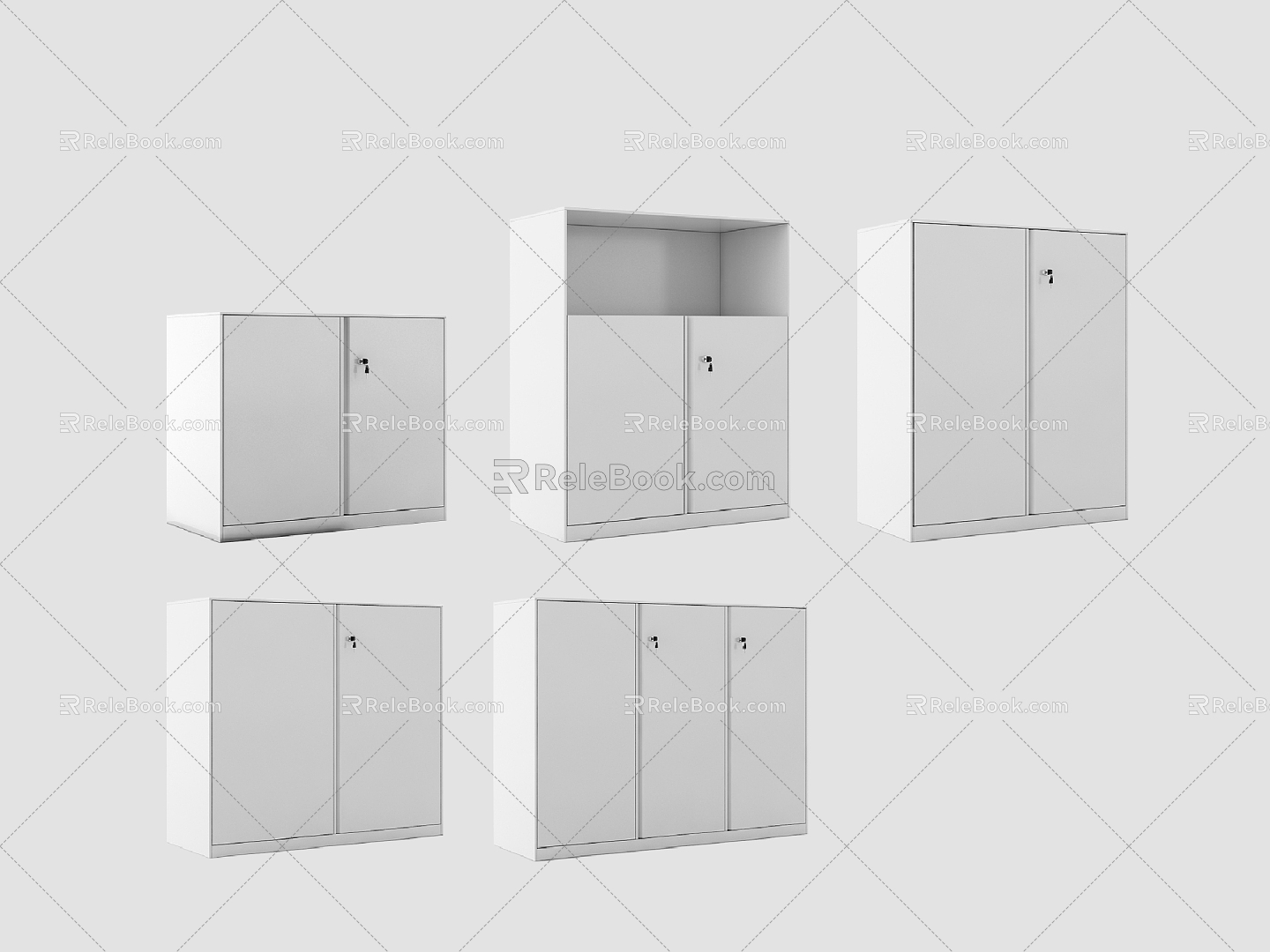 Modern file cabinet 3d model