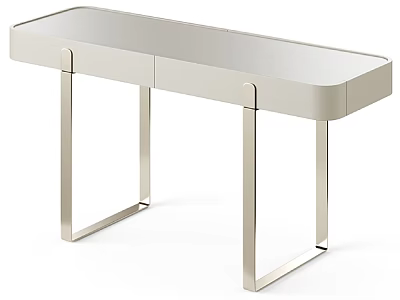 Modern Sleek Sofa and Coffee Table Set with Metal Frame and Light Colored Table Top 3d model