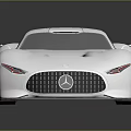 Shiny Silver Sports Car With Sleek Body Reflective Surface And Rear Spoiler Design