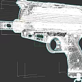 Vintage Mechanical Weapon with Wooden Grip and Metal Structure Detailed Barrel Trigger and Decorative Components