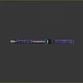 Futuristic Sci Fi Weapon With Purple Silver Body And Glowing Blue Green Accents