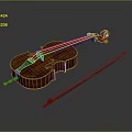 Classical Wooden Violin Instrument With Bow For Musical Performance And Practice