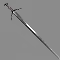 Medieval Style Sword With Metal Blade Wooden Hilt And Decorative Guard