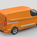 Orange Commercial Van With Modern Exterior Design And Stylish Body Features