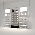 Modern White Multi Layered Shoe Cabinet With Organized Shoe Storage 3d model