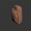 Handcrafted Stone Wood Decorative Art Piece With Textured Reddish Brown Abstract Form