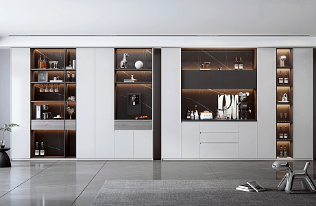 Modern Wine Cabinet Wine Cabinet Combination 3d model