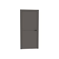 Modern Gray Double Swing Doors With Simple Matte Finish Design