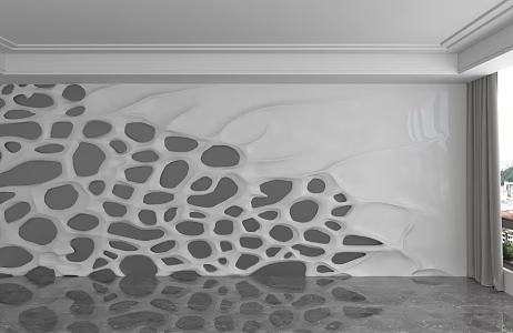 Modern background wall 3d model