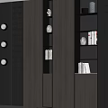 Modern Built in Bookcase With Layered Shelves Decorative Items And Lighting