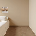 Modern Dressing Table With Mirror Table Lamp Stool Decorative Paintings And Floor Lamp