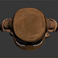 3D Animated Game Character Wearing Brown Aviator Hat Goggles Blue Eyes And Brown Outfit
