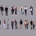 Diverse Group Of People In Various Casual Outfits And Different Standing Poses