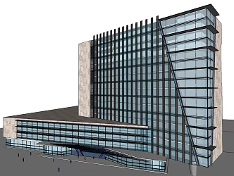 modern office building 3d model