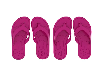 Pink Slippers Comfortable Casual Home Footwear With Soft Sole And Simple Design 3d model