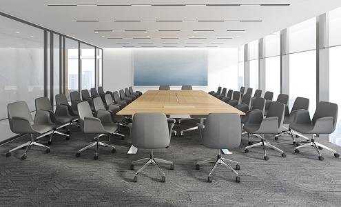 Modern Meeting Room Meeting Table and Chair 3d model