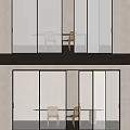 Modern Interior Glass Room Dividers With Frosted And Ribbed Design For Space Division