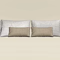 Minimalist Decorative Pillow Set with Gray Striped and Beige Textured Covers for Sofa
