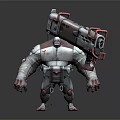Modern game character mechanical monster machine dinosaur 3d model