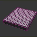 High Quality Supportive Mattress With Patterned Grid Surface And Comfortable Structure 3d model