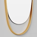 Two Modern Luxury Mirrors With Sleek Golden Frames For Interior Decoration 3d model