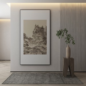 New Chinese Landscape Painting Decorative Painting 3d model