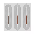 Modern Wardrobe Design Featuring Line Patterns And Wooden Handles On Sliding Doors