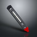 Modern Black Red Tip Pen Style Daily Life Tool With Silver Metal Body