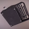 retro typewriter 3d model